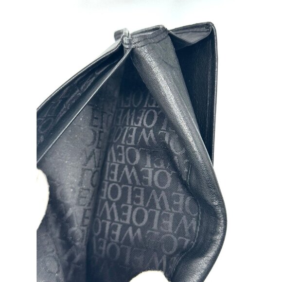 Loewe Black Leather Long Wallet With Multiple Card Slots & ‎ COA - Picture 8 of 12